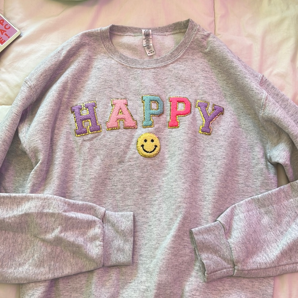 preppy lettered women’s medium sweatshirt